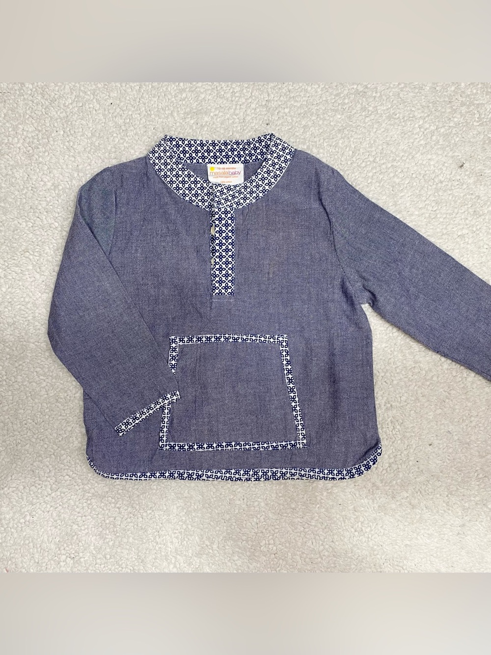 Masala Baby Baby Boy's Beau Tunic - Chambray